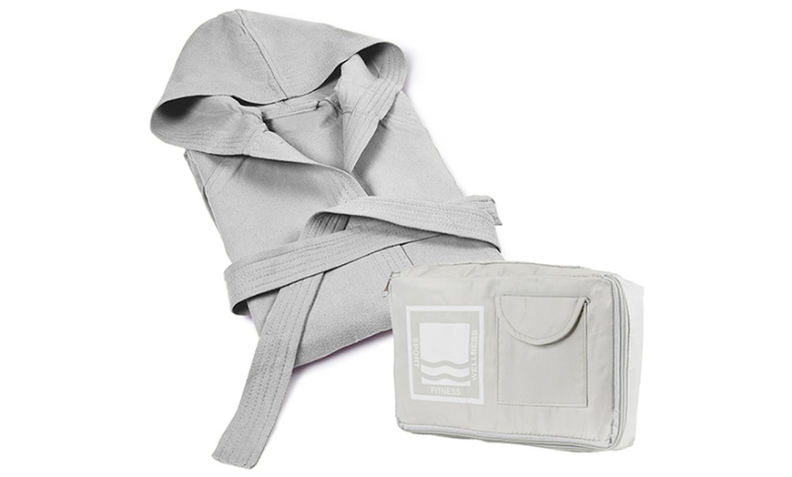 Image 2: Sneldrogend microfiber badjas met capuchon