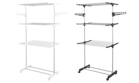 Stendibiancheria multifunzione a 3 strati disponibile in 2 colori