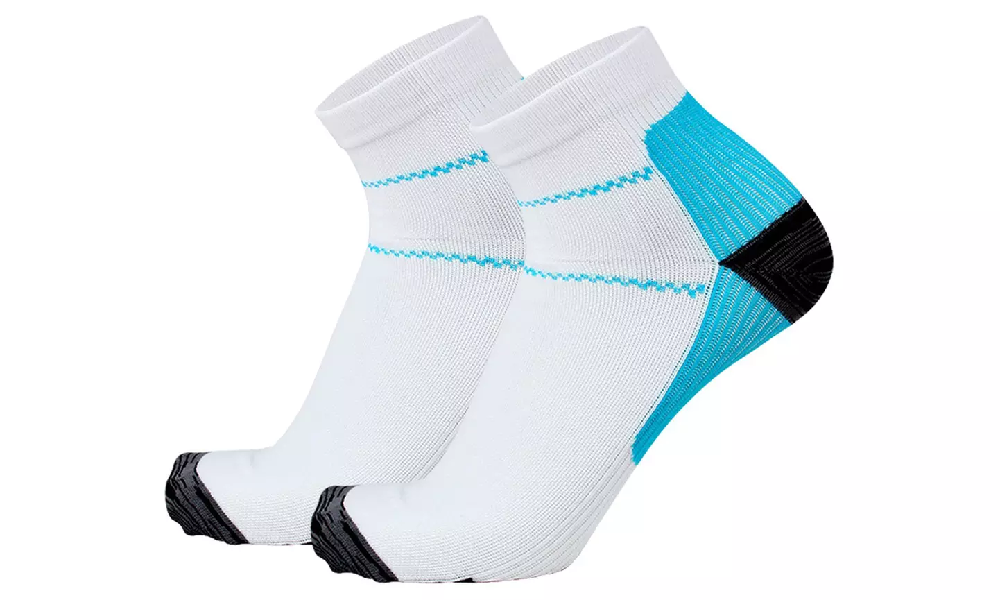 Unisex Plantar Fasciitis Ankle-Length Compression Socks (3-6 Pairs)