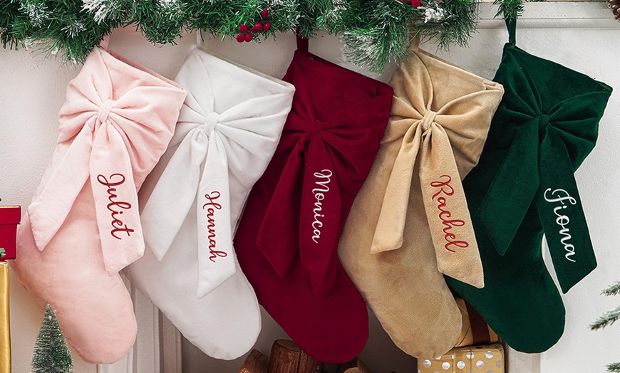 Image 5: Personalized Embroidered Christmas Stockings for Festive Fun!