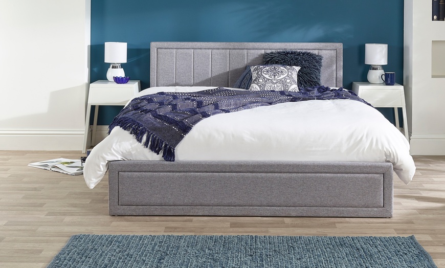 Image 3: Aspire Castleton Quilted Headboard Ottoman Bed