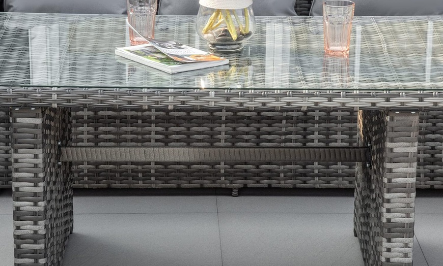 Image 4: Outsunny Rattan-Effect Five-Seater Sofa Set