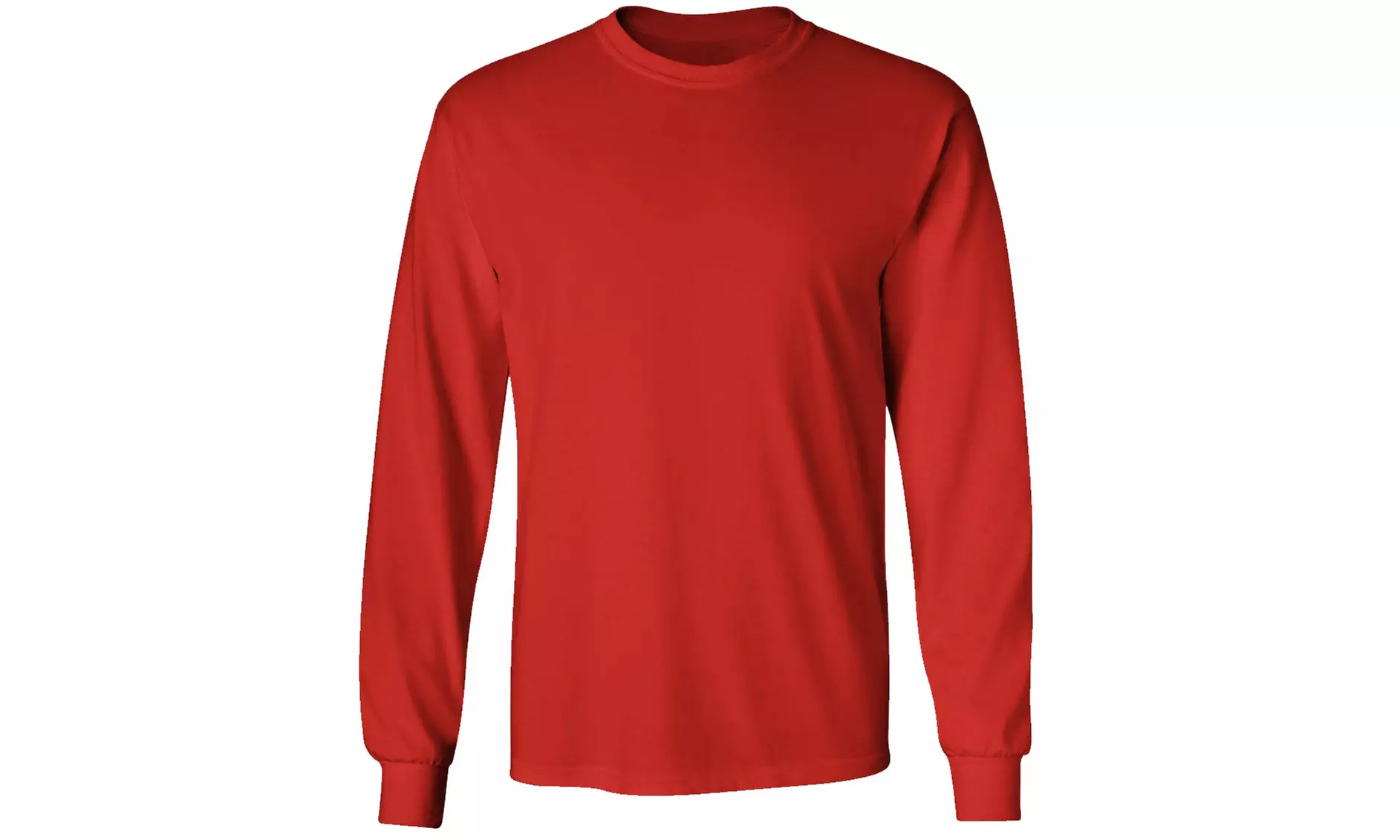 Men's Basic 100% Cotton Long Sleeve Crew Neck T-Shirt (S-3XL)