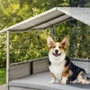 Image 2: Neo Rattan Dog House Outdoor Wicker Dog Bed