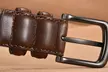 Men's Genuine Leather Belt Black Brown Size 32''-40'' 1.3'' Wide Jeans Belts - Second Medium