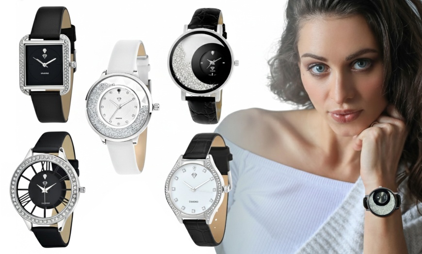 Image 1: Reloj de pulsera elegante con cristales brillantes de SC Crystal