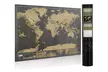 Deluxe Travel Edition Scratch Off World Map Poster Personalized Journal Log - Second Medium