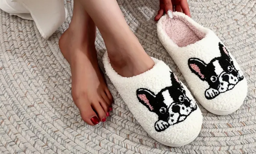 Image 21: Pet-Themed Holiday Slippers