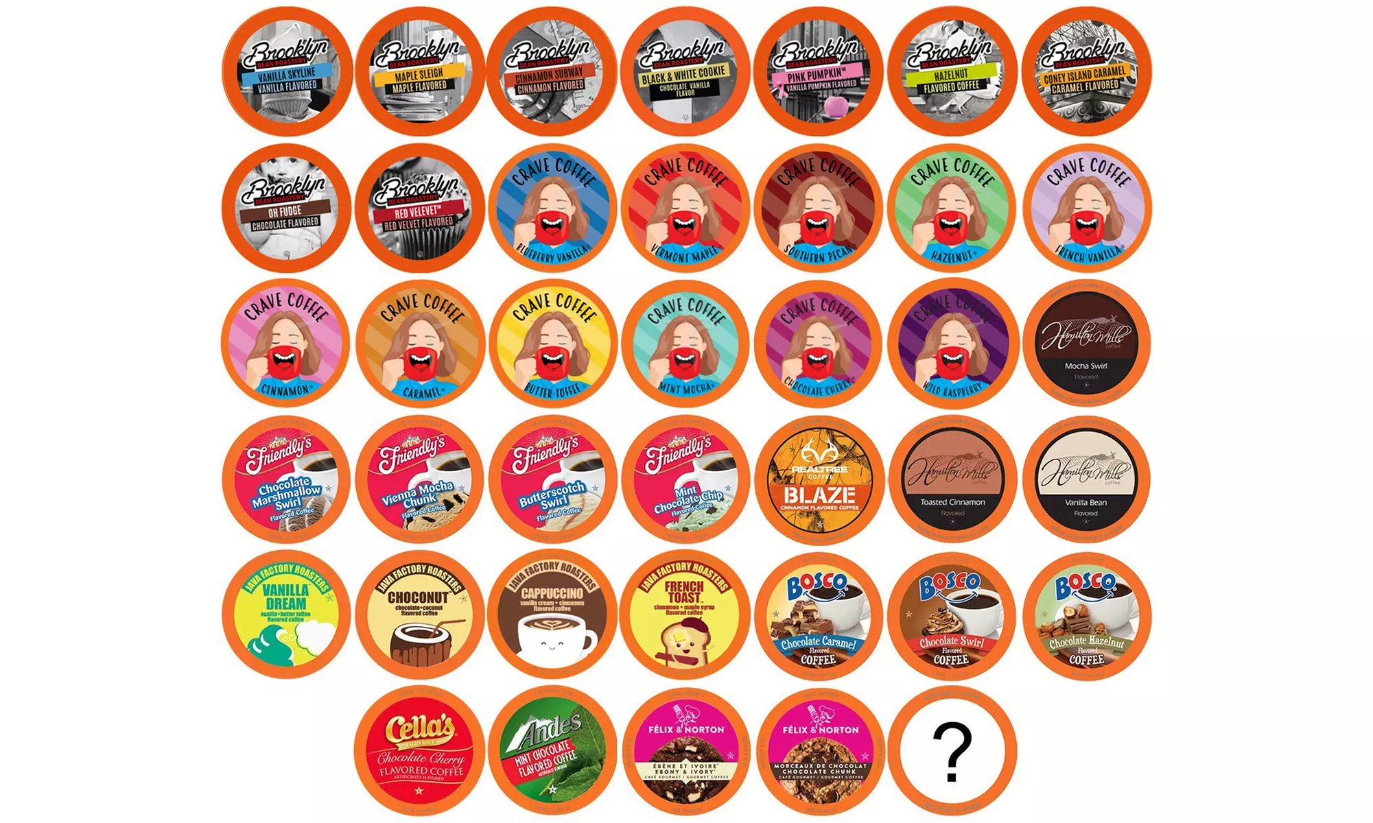 Two Rivers Single-Serve Flavored Coffee Pod Sampler (40ct. or 100ct.) - Primary Image
