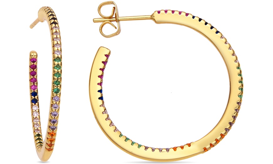 Image 2: Luxenter Creolen mit Zirkonien für Damen