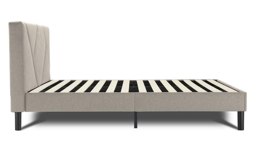 Image 33: Lit design rembourré "Ric" avec rangement intelligent