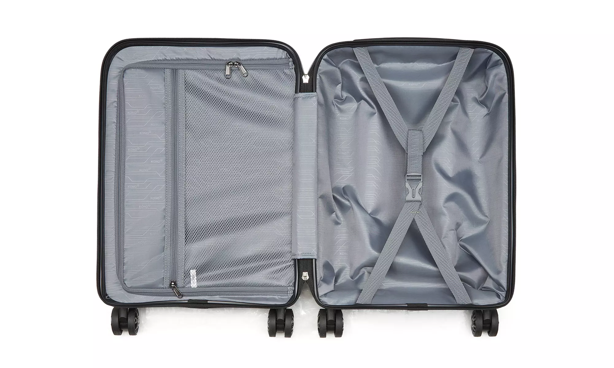 KONO Lightweight Hardshell Luggage 1 or 3-Piece with TSA Lock