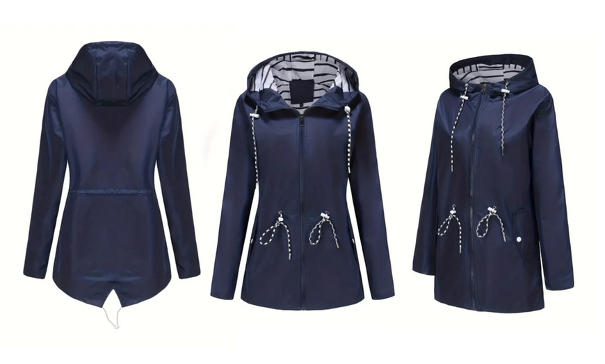 Image 14: Athletic Windbreaker Jacket Water-Resistant Raincoat