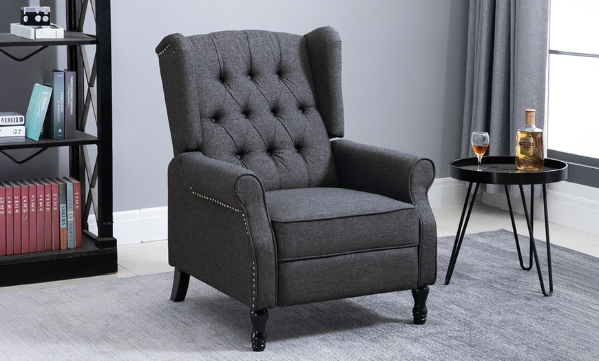 Image 1: HomCom Recliner Armchairs Electric Lift and Manual Recline Options 