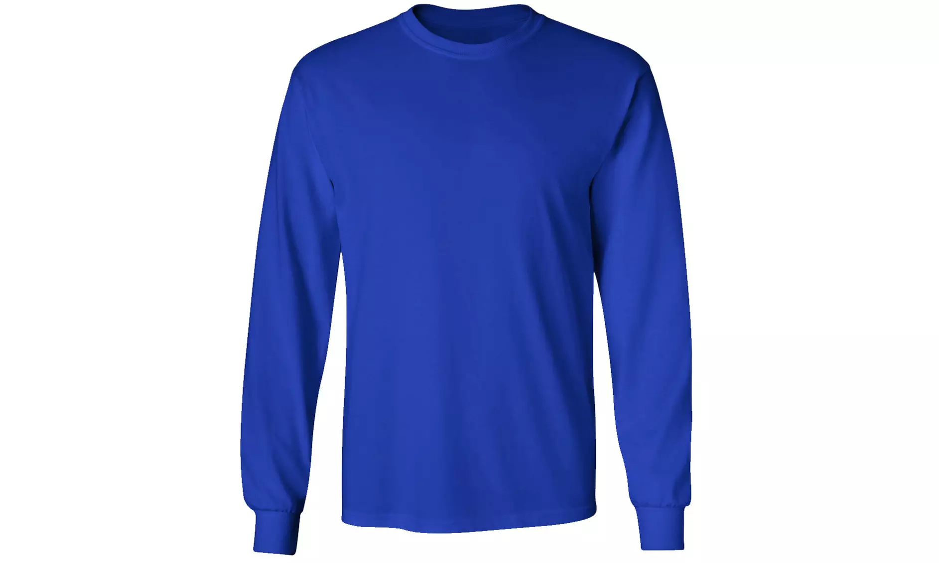 Men's Basic 100% Cotton Long Sleeve Crew Neck T-Shirt (S-3XL)