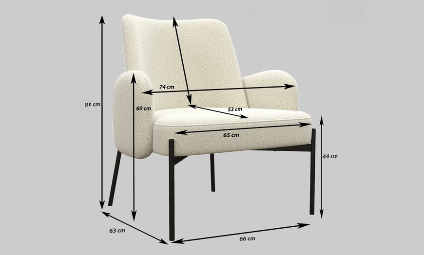 Image 14: Fauteuil en "Alexis" de Doosense en tissu cozy 