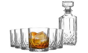 Argon Tableware Seven-Piece Prysm Whisky Decanter and Glasses Set