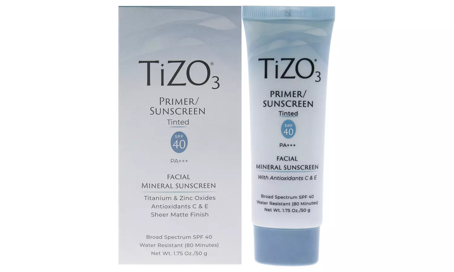 Tizo Tizo3 Facial Primer Tinted SPF 40 For Unisex 1.75 oz Sunscreen