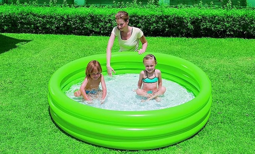 Image 3: Bestway rundes, aufblasbares oder selbstaufstellendes Planschbecken