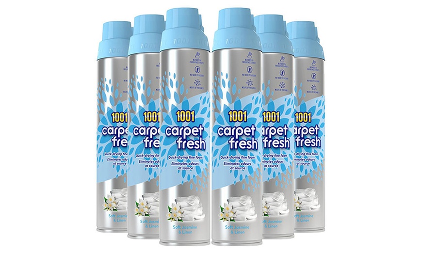 Image 1: Pack of Six Carpet Fresh Soft Odour Remover Spray 300 ml