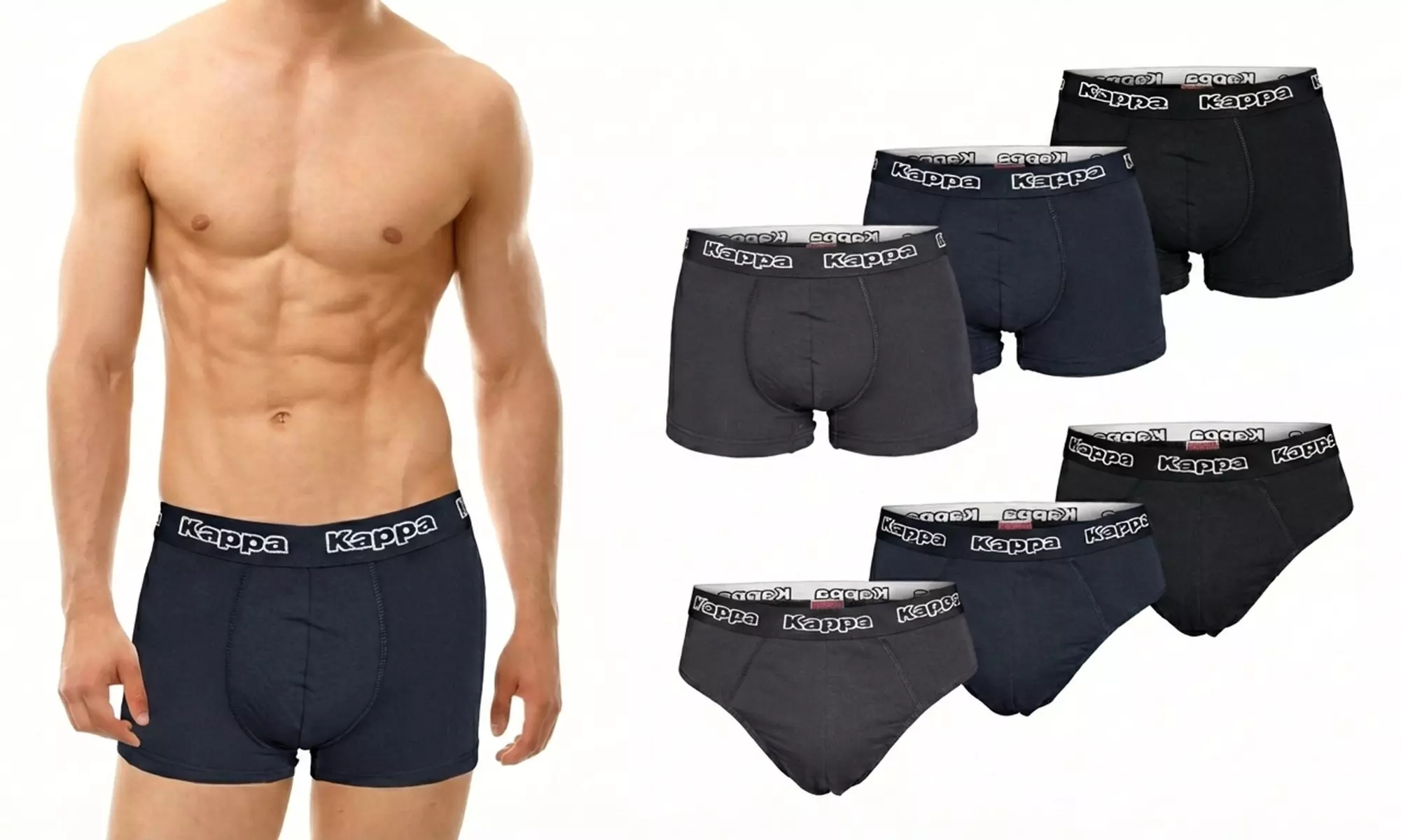 Kappa 6er-Pack Herren-Boxershorts oder Slips