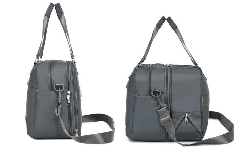 Image 4: KONO 20L Expandable Travel Duffel Bag with Wet-Dry Compartment