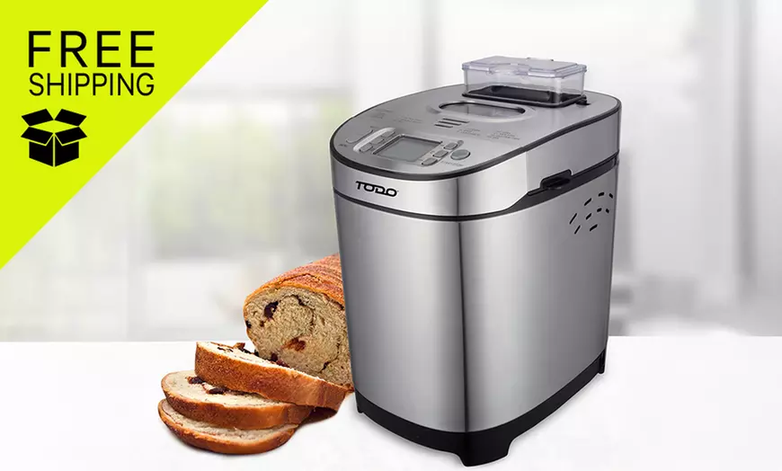 Image 1: TODO Stainless Steel Bread Maker 13 Programs Menu 550W Power