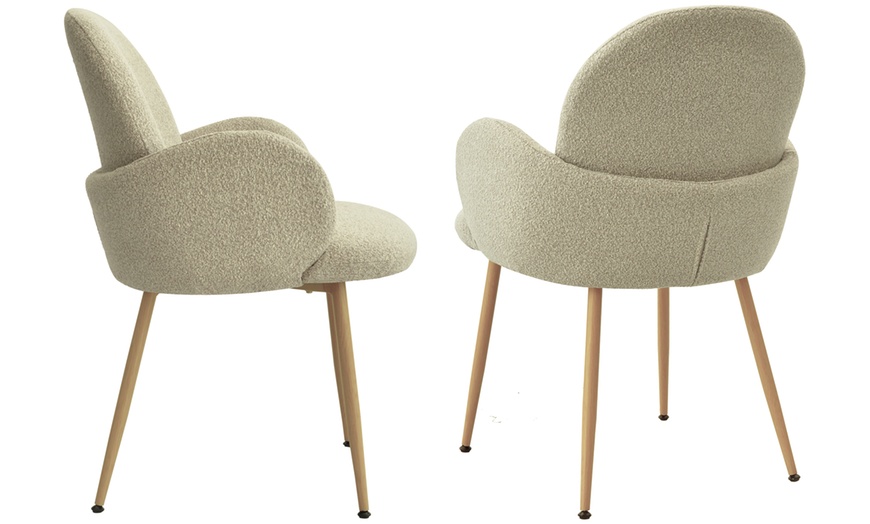 Image 16: Lot de 2 fauteuils de table "Alicia" en tissu Cozy de Doosense 