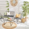 Image 7: Four-Piece Neo Wicker Bamboo Style Garden Sofa Table Chairs Set