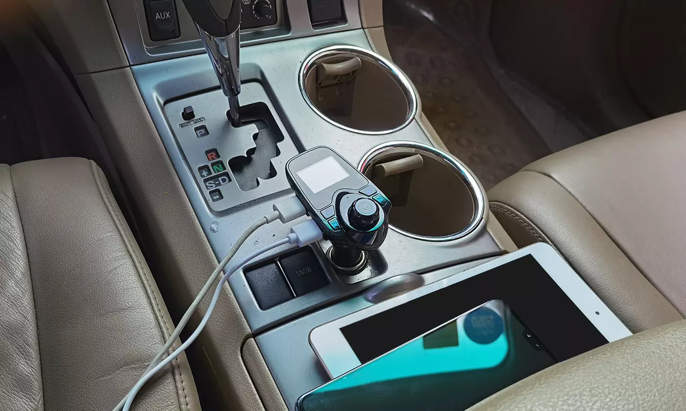 iMounTEK Wireless FM Car Transmitter Bluetooth Radio Adapter Dual USB Charger