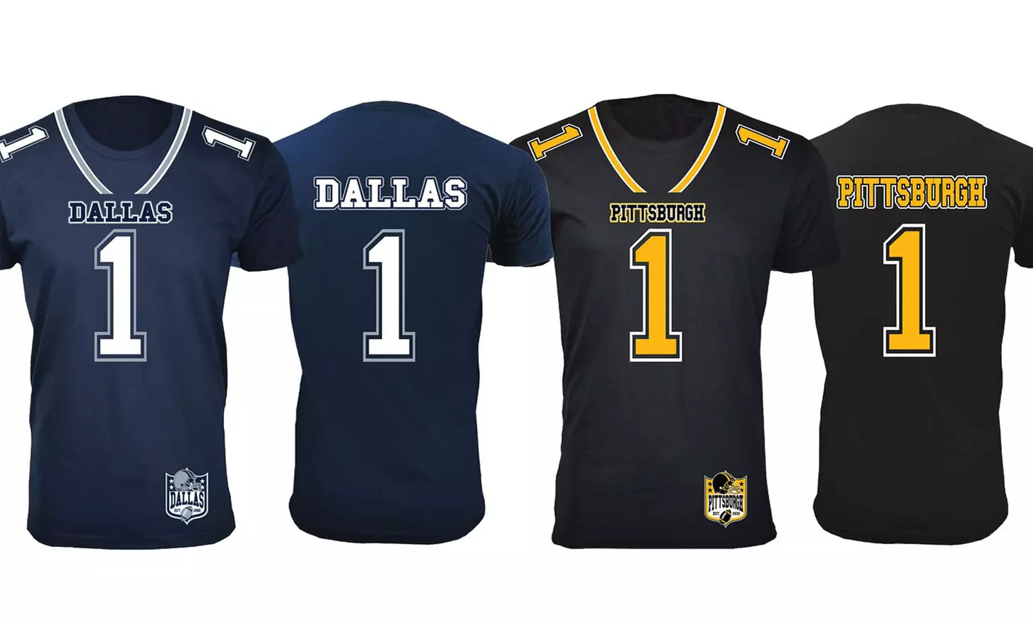 Men's Football Team Jersey T-Shirts (Extended Sizes Available)