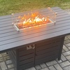 Image 3: Aluminium 5 Piece Garden Sofa Set with 8 Seater Cushion Gas Fire Pit