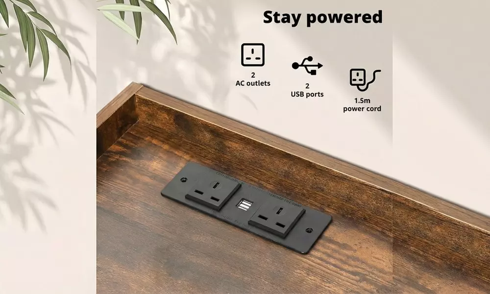 Levede LED Bedside Table – 3 Drawer Smart Nightstand