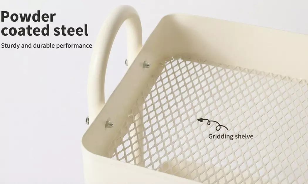 Levede 3-Tier Stainless Steel Storage Trolley with 360° Wheels - Second Medium