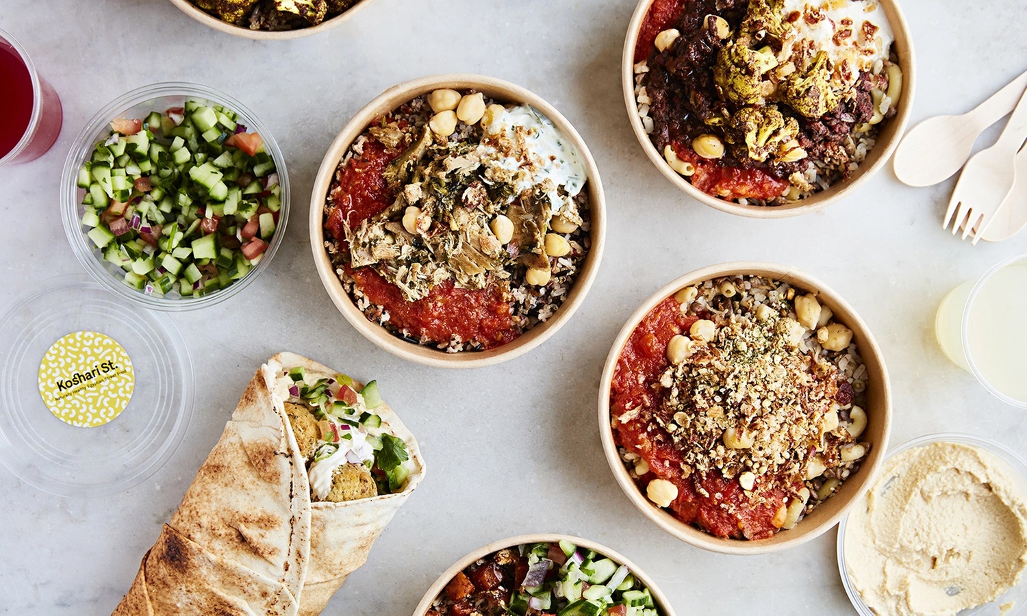 Get Classic Beef, Chicken Shawarma or Plant Power Koshari for Up to 4