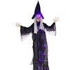 Image 13: Outsunny Voice Activated Halloween Animatronics Witch