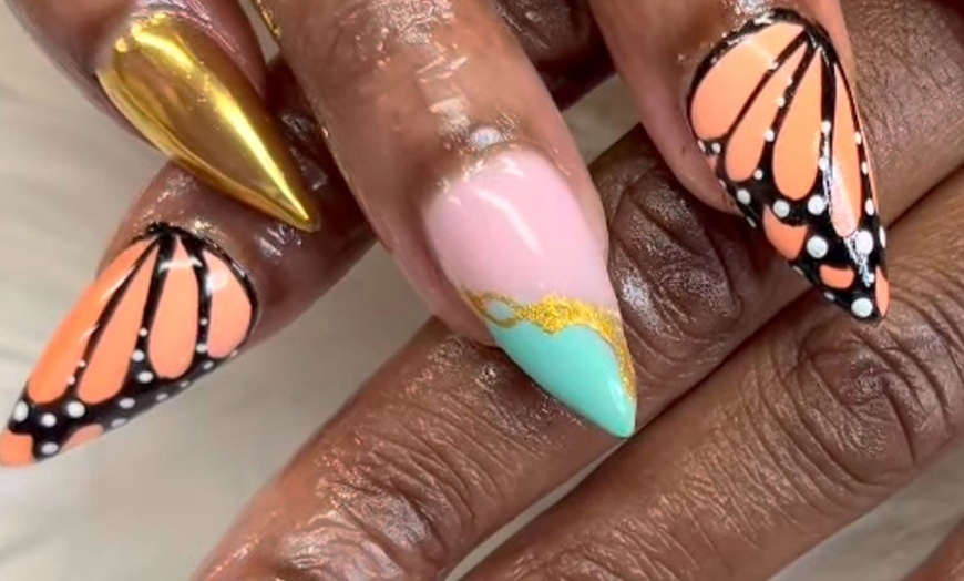 Image 3: Enhance with Gel X Nails with Gel Polish, or French Combo Set