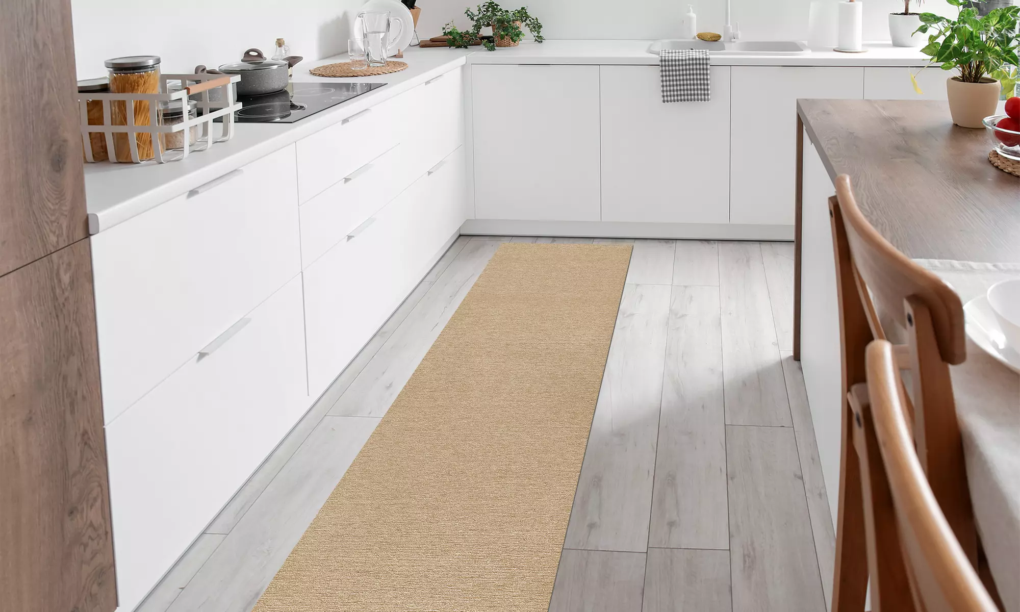 Fleckenresistenter und rutschfester Küchenläufer