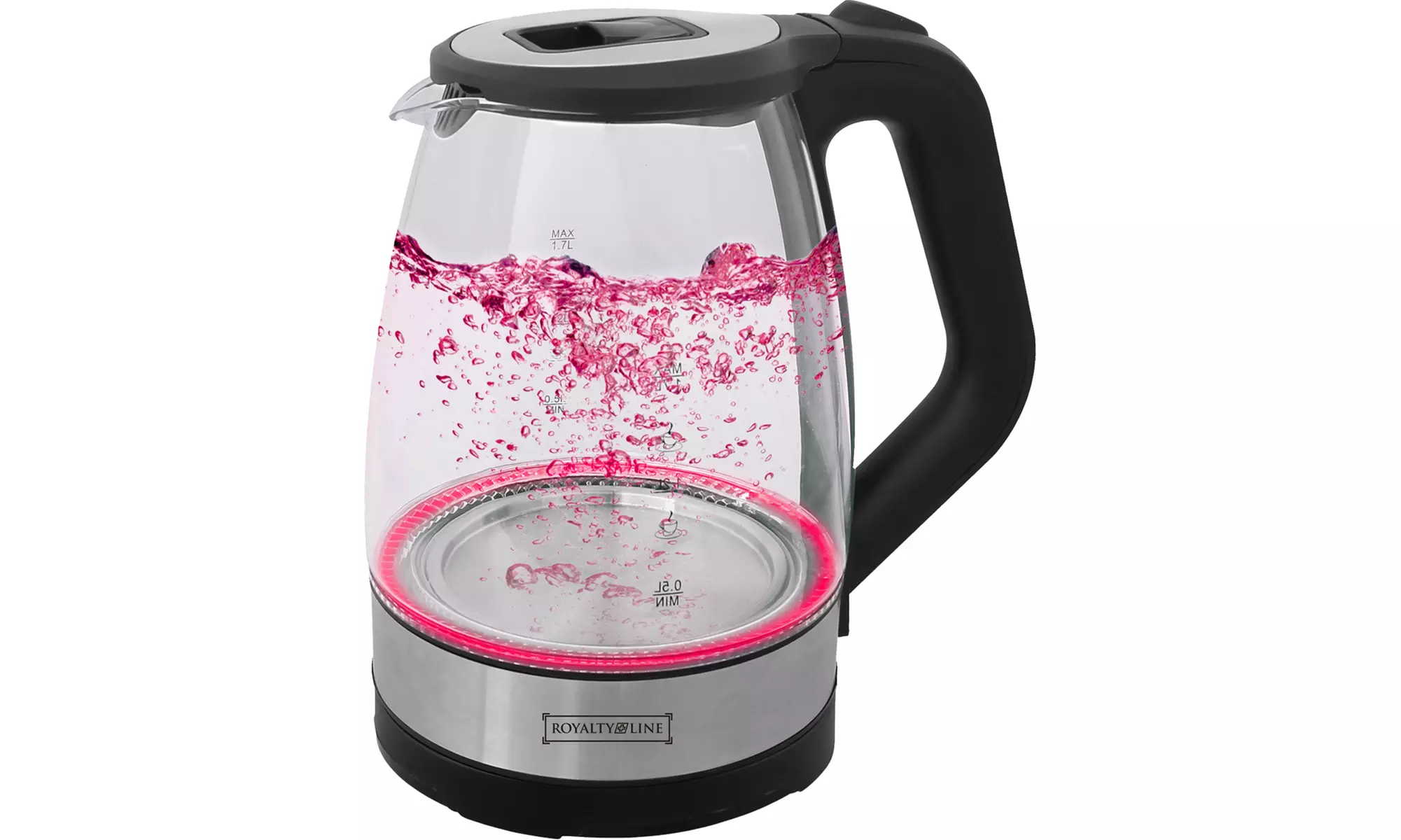 Bouilloire électrique 1,7L en verre Royalty Line