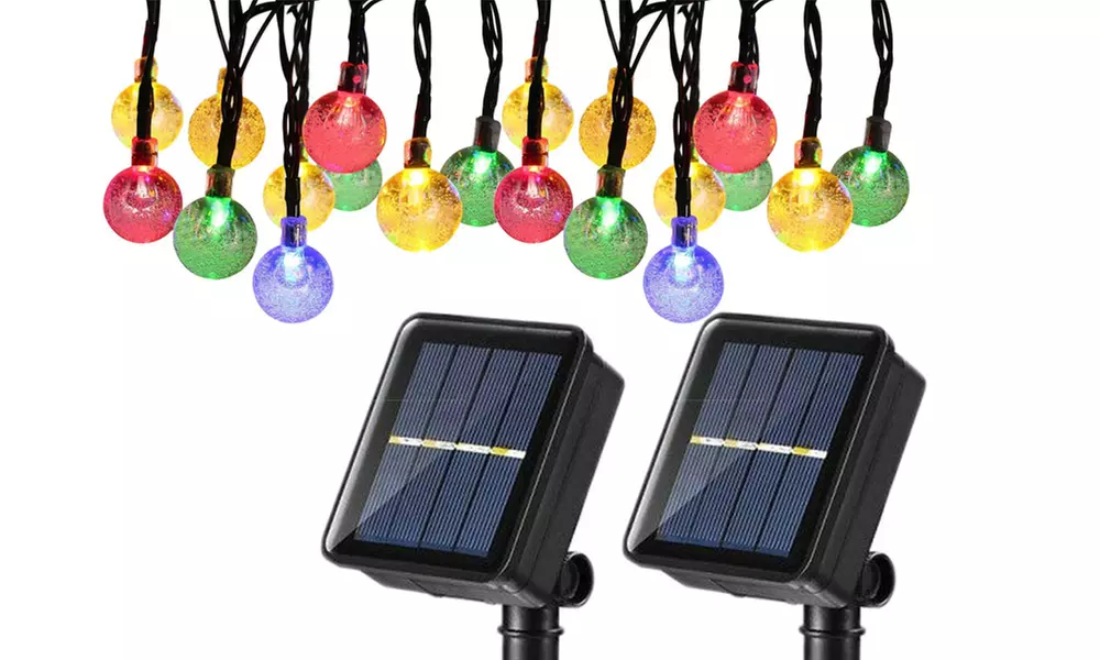 Solar-Lichterkette mit 20 LED-Leuchten