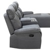 Image 5: Sorento Three Seater Fabric Corner Reclining Sofa 