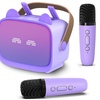 Image 8: Mini Bluetooth Karaoke Machine with 2 Wireless Microphones
