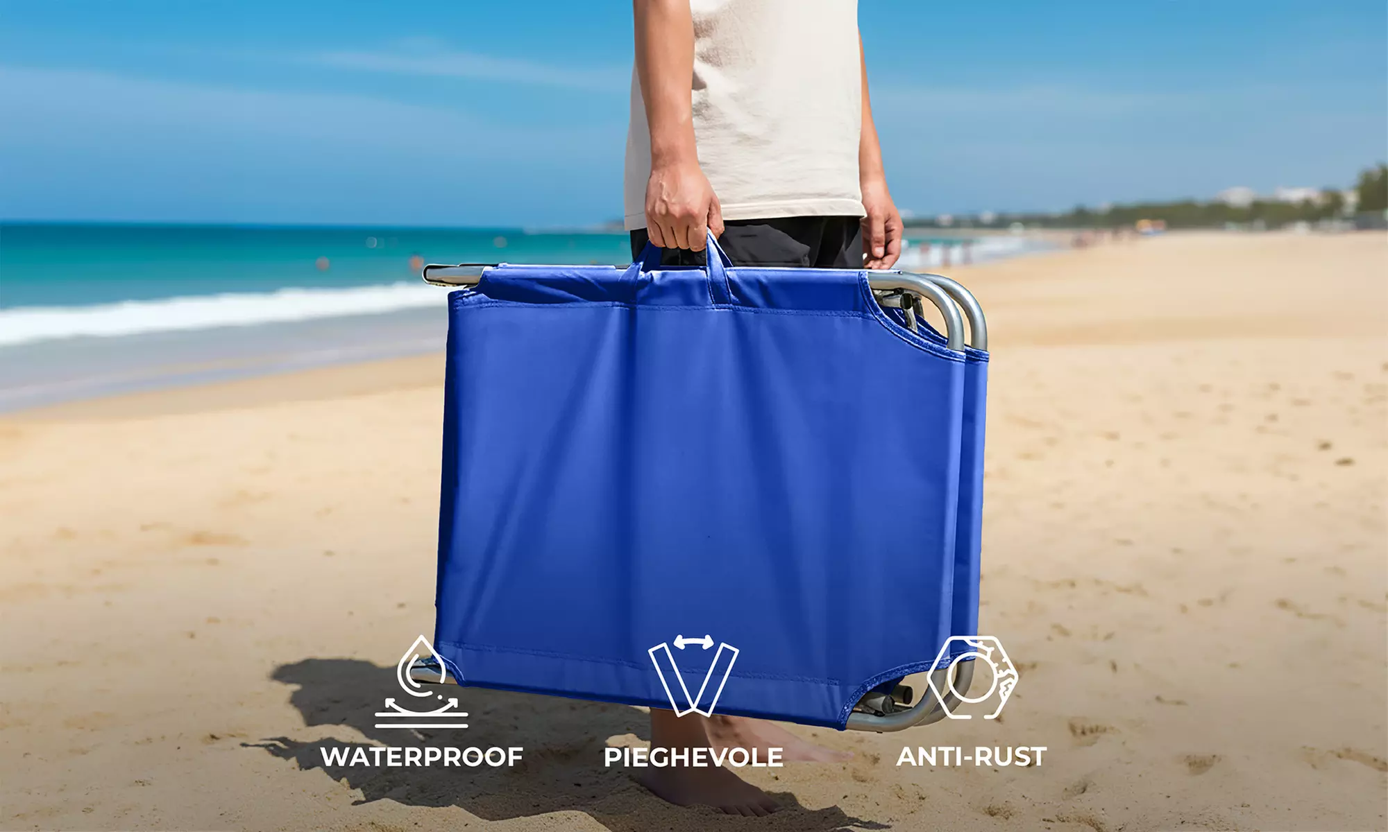 2er-Set klappbarer Sonnenliegen