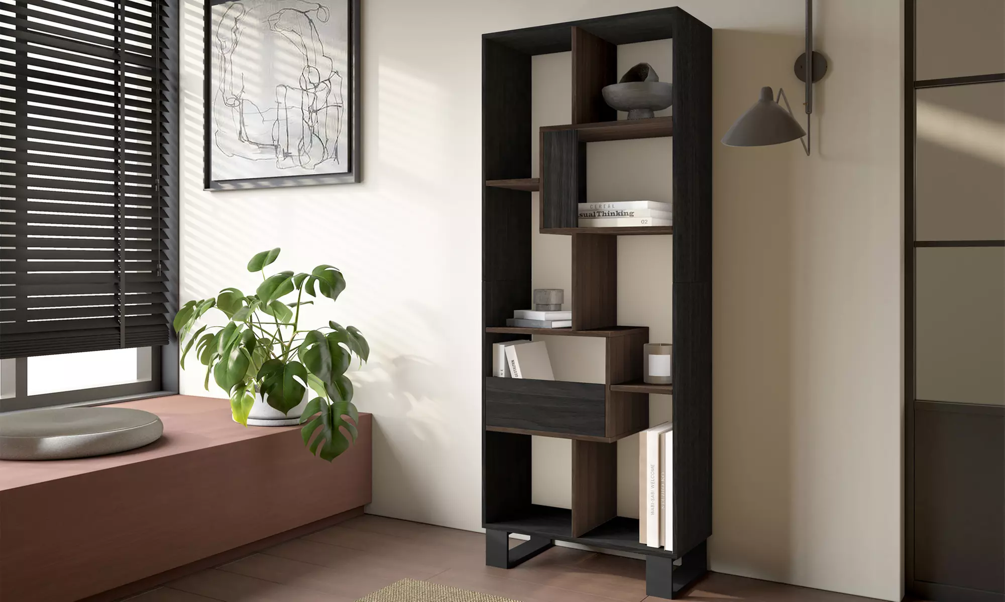 Estantería librería multiposición de diseño