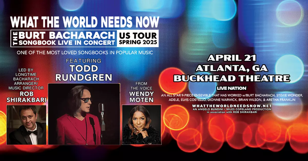 WHAT THE WORLD NEEDS NOW: The Bacharach Songbook Live on April 21 at 8 PM - Primary Image