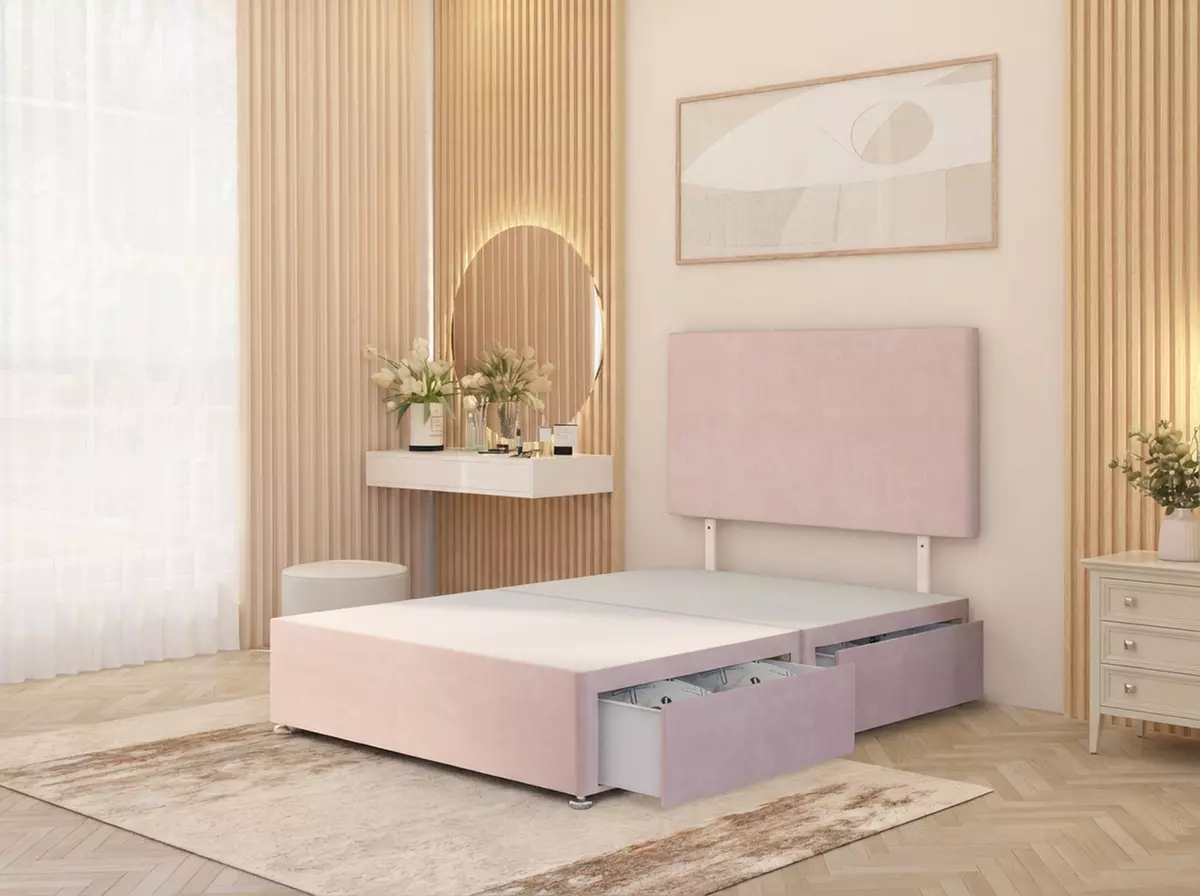 Luxury Plush Velvet Divan Bed Base