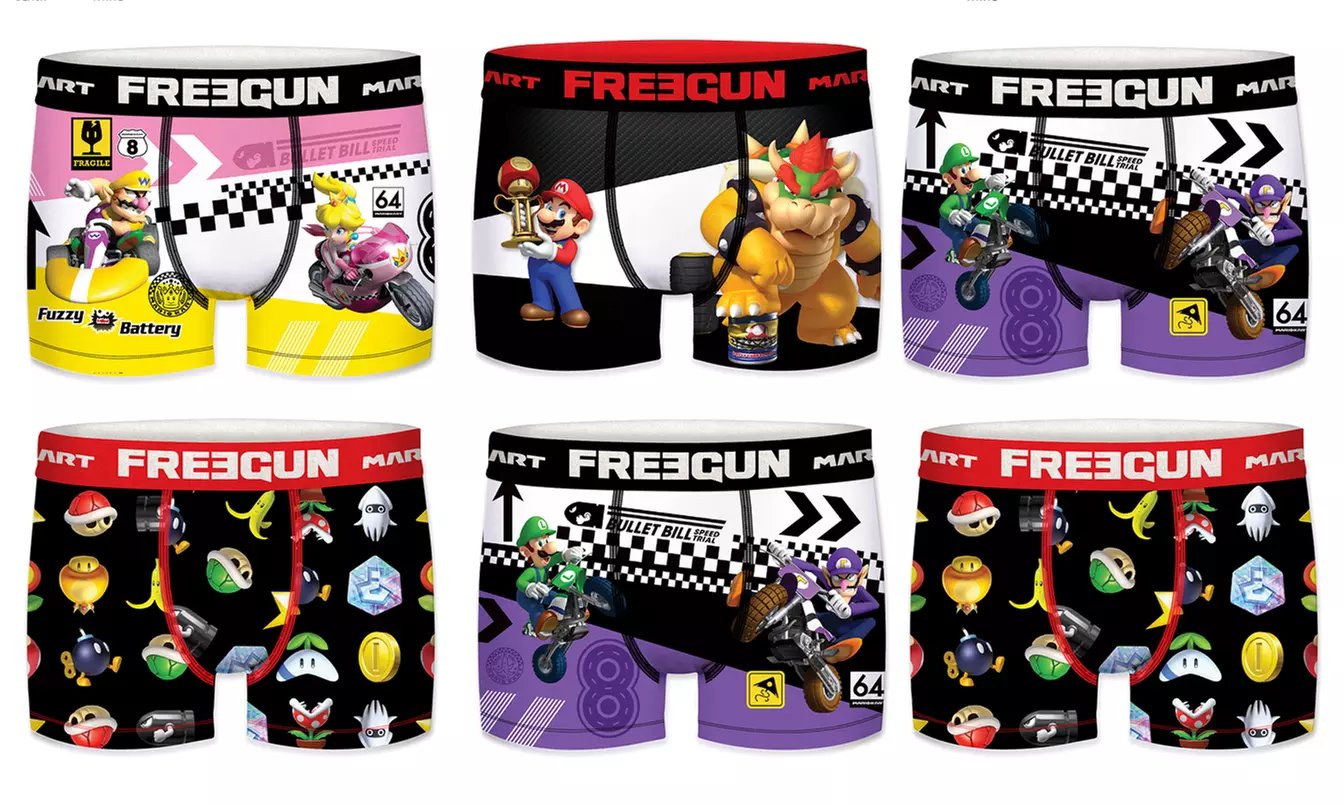 Lot de 3 ou 6 boxers "Mario Kart" de Freegun, pour enfant - Image 6