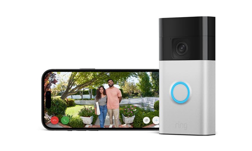 Image 2: New Ring Battery Video Doorbell - HD 1440p, Colour Night Vision, Head-to-Toe View