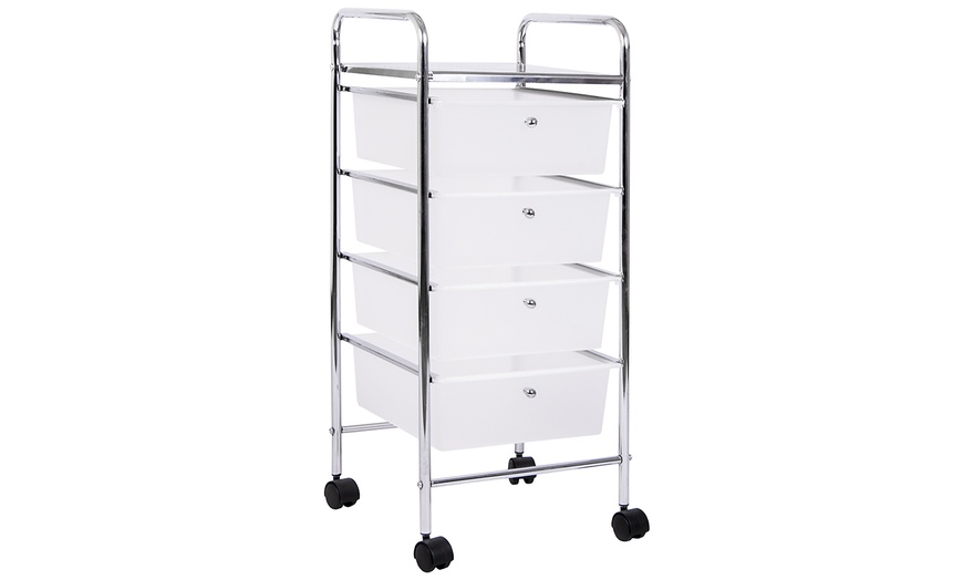 Image 3: Four-Drawer Storage Trolley