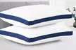 2Pack Gusseted Pillows - Microfiber Breathable Down Bed Pillow Pair by Lux Decor - Second Medium